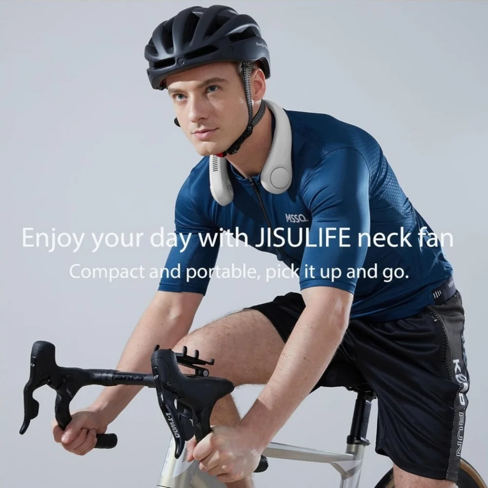 NEW! JISULIFE Portable Neck Fan, Hands-Free Bladeless, 5 Speeds, Rechargable